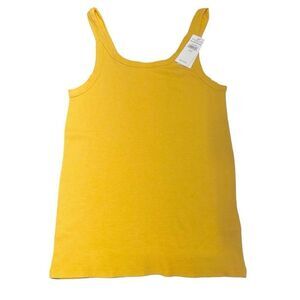 American Eagle Marigold Double Scoop Neck Ribbed Tank